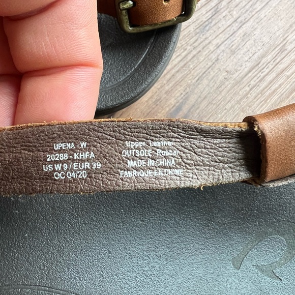 Women's Strappy Sandals - Brown and Gold - Picture 3 of 3